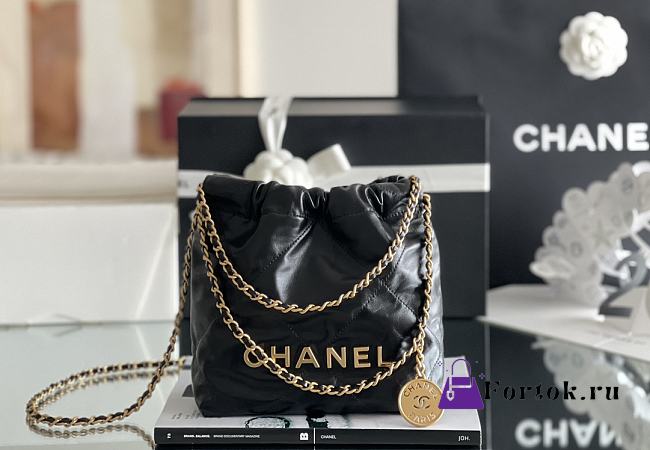 Fortok Chanel 22 bag in Black Gold hardware 20 x 18.5 x 6cm - 1