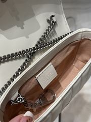 Fortok Gucci Marmont White Silver Hardware 16.5x9.5x4.5cm  - 6