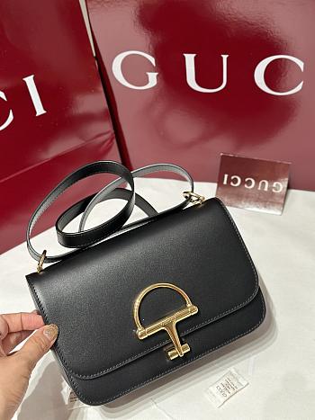 Fortok Gucci Siena Black Gold Hardware 22.5 x 14 x 8cm