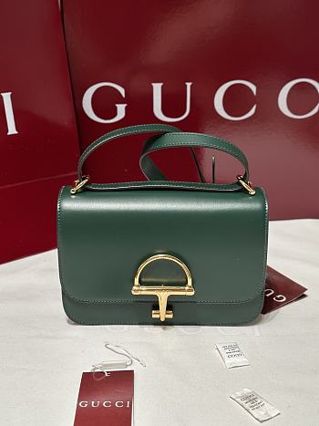 Fortok Gucci Siena Green Gold Hardware 22.5 x 14 x 8cm