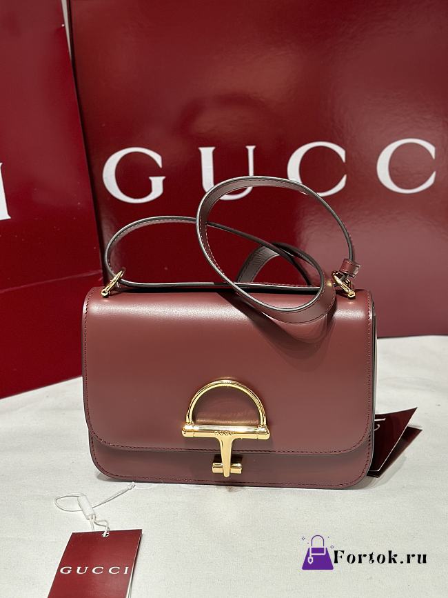 Fortok Gucci Siena Red Gold Hardware 22.5 x 14 x 8cm - 1