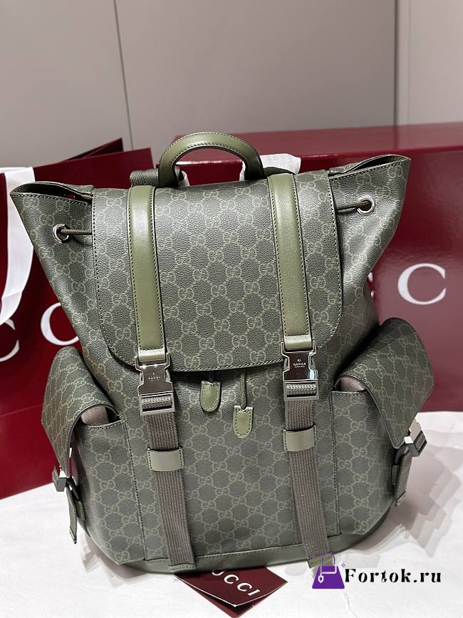 Fortok Gucci GG Monogram backpack Green 35 x 46 x 12cm - 1