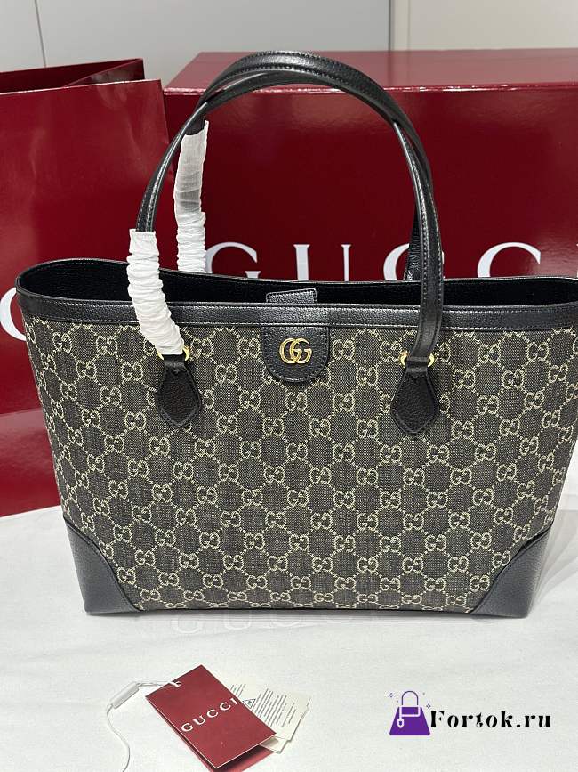 Fortok Gucci Ophidia GG medium tote bag Black 38×28×14cm - 1