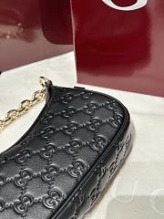 Fortok Gucci GG Emblem mini shoulder bag in Black leather 19 x 12 x 4 cm - 3