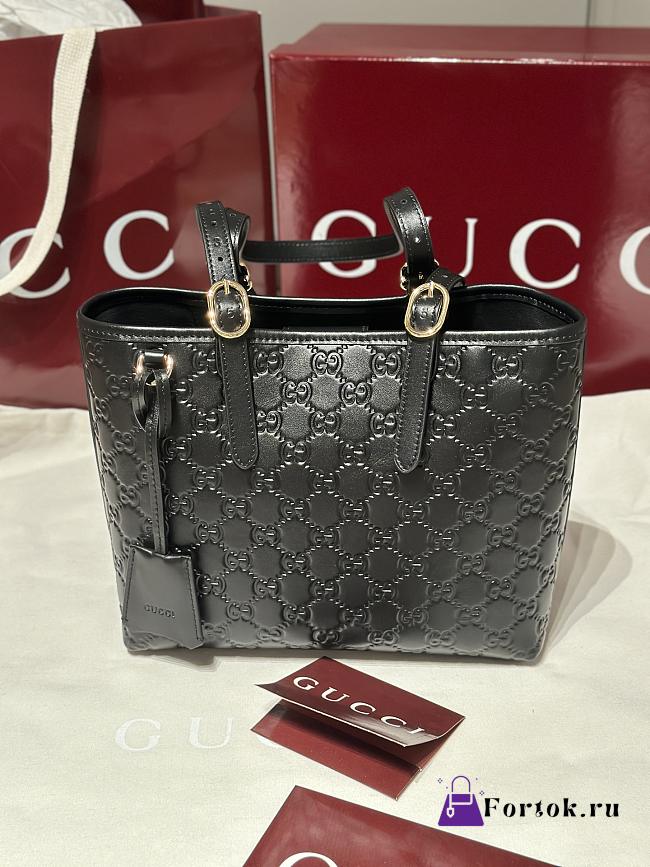 Fortok Gucci GG Emblem tote bag Black 25 x 20 x 10cm - 1