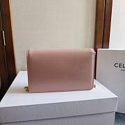 Fortok Celine Wallet On Chain Margo In Shiny Calfskin Pink 19.5×4.5×12.5cm - 6
