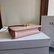 Fortok Celine Wallet On Chain Margo In Shiny Calfskin Pink 19.5×4.5×12.5cm - 3