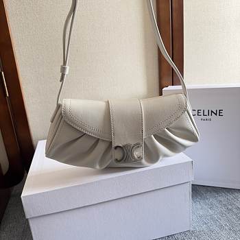 Fortok Celine Teen Polly Bag White 29.5X 14.5X3cm