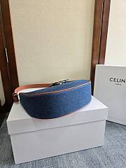 Fortok Celine Ava Bag In Triomphe Denim 23 x13.5 x6cm - 5