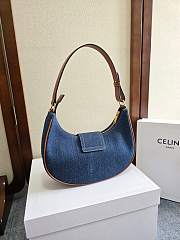 Fortok Celine Ava Bag In Triomphe Denim 23 x13.5 x6cm - 4
