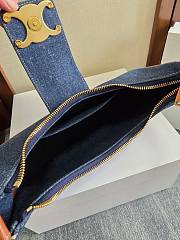 Fortok Celine Ava Bag In Triomphe Denim 23 x13.5 x6cm - 2