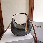 Fortok Celine Lulu bag in Triomphe canvas and calfskin Black 21x24x5cm - 1