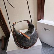 Fortok Celine Lulu bag in Triomphe canvas and calfskin Black 21x24x5cm - 3