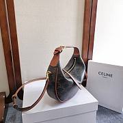 Fortok Celine Lulu bag in Triomphe canvas and calfskin Black 21x24x5cm - 5