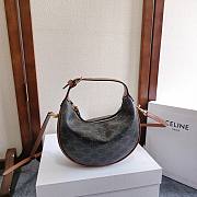 Fortok Celine Lulu bag in Triomphe canvas and calfskin Black 21x24x5cm - 6