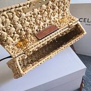 Fortok Women Teen CELINE Lola in Raffia 20x11.5x5cm - 5