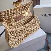 Fortok Women Teen CELINE Lola in Raffia 20x11.5x5cm - 4
