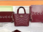 Fortok Gucci GG Marmont Mini Tote Bag Red 18x18x12.5cm - 1