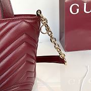 Fortok Gucci GG Marmont Mini Tote Bag Red 18x18x12.5cm - 6
