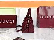 Fortok Gucci GG Marmont Mini Tote Bag Red 18x18x12.5cm - 5
