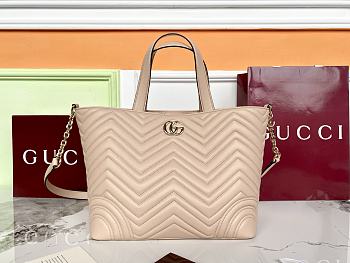 Fortok Gucci GG Marmont Mini Tote Bag Beige 28x24x16cm