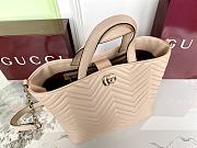 Fortok Gucci GG Marmont Mini Tote Bag Beige 28x24x16cm - 3