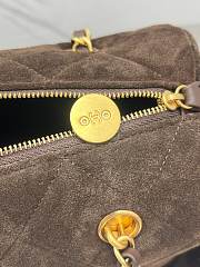 Fortok Chanel Boston bag In Dark Brown Suede 15.5*24*11.5cm - 2