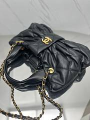 Fortok Chanel Maxi Bow Bag Leather Black 29*38*5cm  - 6