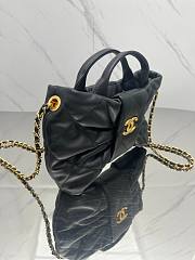 Fortok Chanel Maxi Bow Bag Leather Black 18*26*5*cm - 6