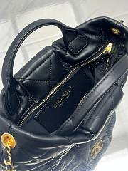 Fortok Chanel Maxi Bow Bag Leather Black 18*26*5*cm - 5