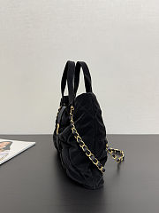 Fortok Chanel Maxi Bow Bag Velve Black 29*38*5cm - 5