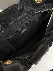 Fortok Chanel Maxi Bow Bag Velve Black 29*38*5cm - 4