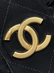 Fortok Chanel Maxi Bow Bag Velve Black 29*38*5cm - 3