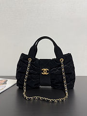Fortok Chanel Maxi Bow Bag Velve Black 29*38*5cm - 1