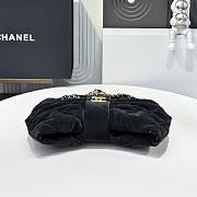 Fortok Chanel Maxi Bow Bag Velve Black 18*26*5*cm - 6