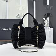 Fortok Chanel Maxi Bow Bag Velve Black 18*26*5*cm - 5