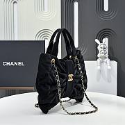 Fortok Chanel Maxi Bow Bag Velve Black 18*26*5*cm - 4