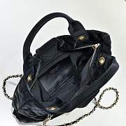 Fortok Chanel Maxi Bow Bag Velve Black 18*26*5*cm - 3