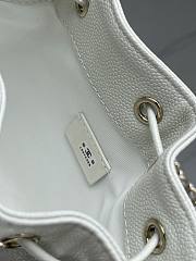 Fortok Chanel Clutch With Chain Caviar White 12.5-19-7.5cm - 6