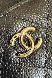 Fortok Chanel Clutch With Chain Caviar Black 12.5-19-7.5cm - 4