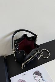 Fortok Chanel Clutch With Chain Caviar Black 12.5-19-7.5cm - 3