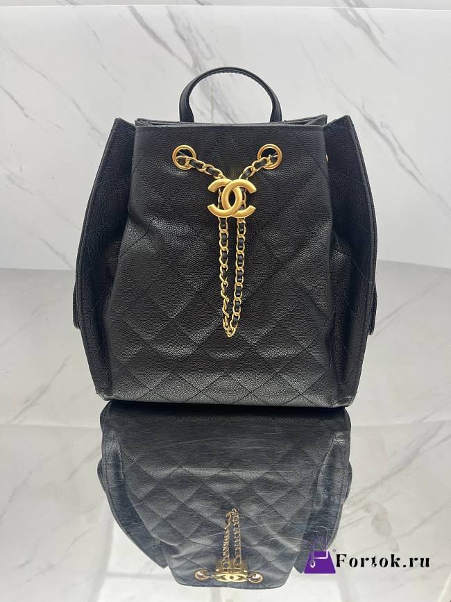 Fortok Chanel 25B backpack Caviar Black 23*23*14cm - 1