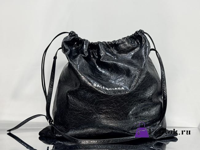 Fortok Balenciaga shopper dust bag Leather Black 47 X 44cm - 1