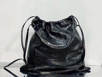 Fortok Balenciaga shopper dust bag Leather Black 47 X 44cm