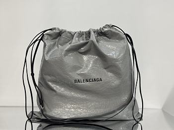 Fortok Balenciaga shopper dust bag Leather Grey 47 X 44cm 