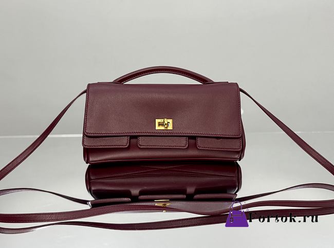 Fortok Balenciaga Bel Air Small Clutch On Strap Rouge 26.9 x 13.9 x 5.3cm - 1
