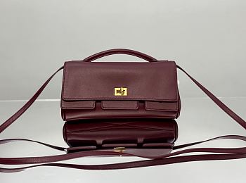 Fortok Balenciaga Bel Air Small Clutch On Strap Rouge 26.9 x 13.9 x 5.3cm