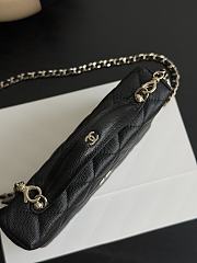 Fortok Chanel Vanity Case With Chain Black Caviar 19.5×17×5cm - 2