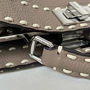 Fortok Fendi Peekaboo bag with Selleria stitching Brown  27×11×20cm - 3