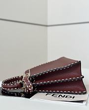 Fortok Fendi Peekaboo bag with Selleria stitching Burgundy 33×12×25cm - 3